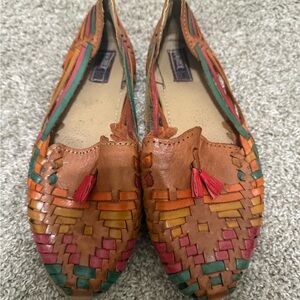 Colorful Woven Leather Sandal from Mexico